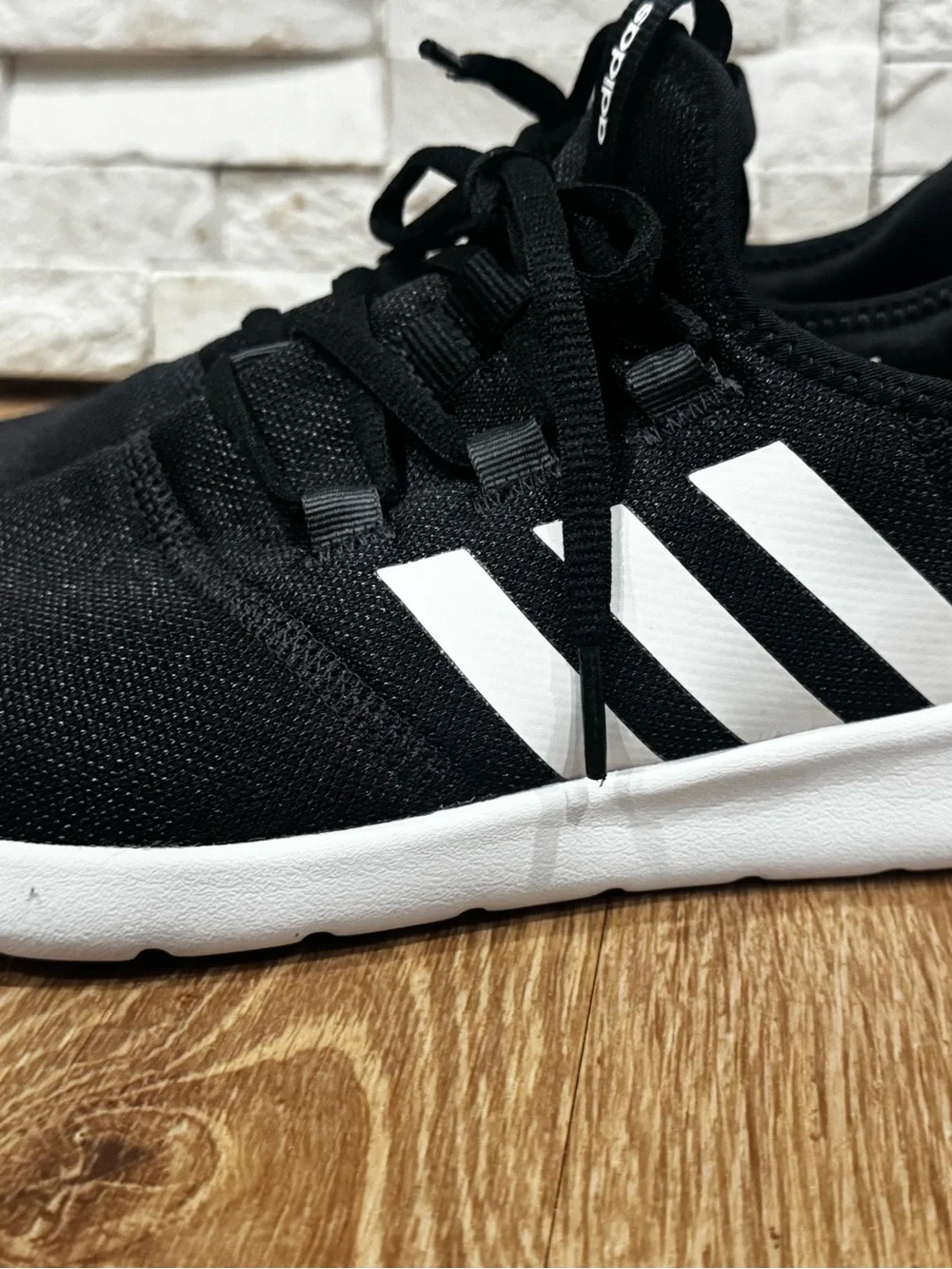 Adidas Cloudfoam Running Shoes Black White Sneakers Women’s Size 11
